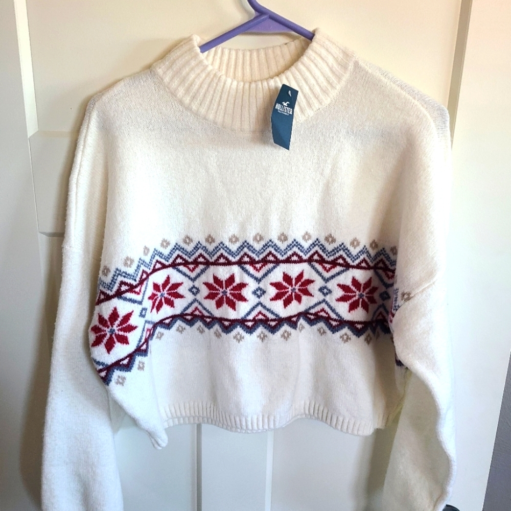Hollister sweater XS white